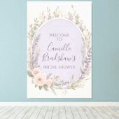 Toile Lavande et Affiche de bienvenue florale (Insitu (Plancher de Bois))