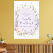 Toile Lavande et Affiche de bienvenue florale (Insitu(Salon))