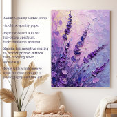 Toile Lavande Fleurs Élégante Peinture à l'huile