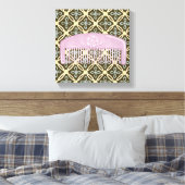 Toile Lavande peigne sur Arrière - plan de chocolat (Insitu(Chambre))