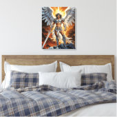 Toile L'avant-garde dorée du ciel Archange Michael (Insitu(Chambre))