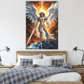Toile L'avant-garde dorée du ciel Archange Michael (Insitu(Chambre))