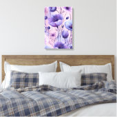 Toile Lavender Bloom: Purple Haze Anemones Print (Insitu(Chambre))