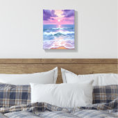Toile Lavender Purple Beach Sunset Watercolor (Insitu(Chambre))