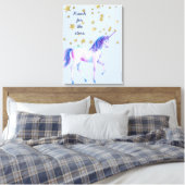 Toile Lavender Unicorn atteindre pour les étoiles (Insitu(Chambre))