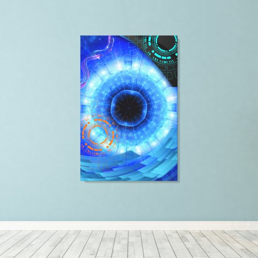 TOILE L'AVENIR ET LE PASSÉ EN UNE SEULE PORTE. (Insitu (Plancher de Bois))