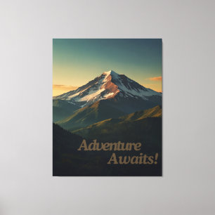 Toile L'aventure attend la conception murale
