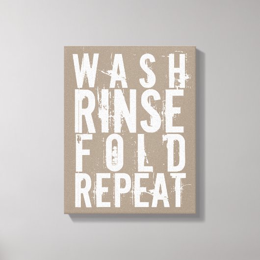 Toile Laver Rinse Plier Répéter Lave-linge Salle Décor (Recto)