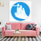 Toile Lavez-vous les mains (santé et sécurité) (hygiène) (Insitu(Salon))
