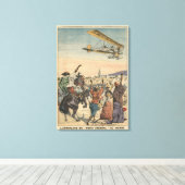 Toile L'avion du Petit Journal survolant (Insitu (Plancher de Bois))