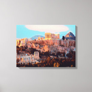 Toile ldp Athènes - Acropole - panorama -