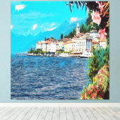 Toile ldp BELLAGIO - Lac de Côme - (Insitu (Plancher de Bois))