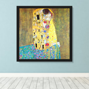 Toile Le baiser de Gustav Klimt, Art Nouveau Vintage