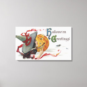 Toile Le baiser de la sorcière : Jack-o'-lantern à Hallo