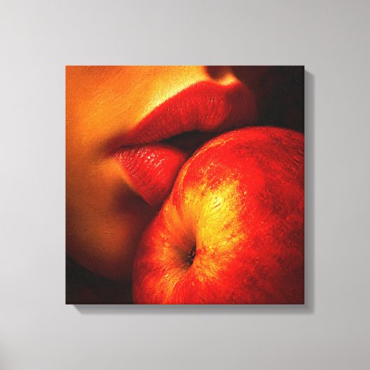 Toile Le Baiser de Nectarine – Un Portrait Intime (Recto)
