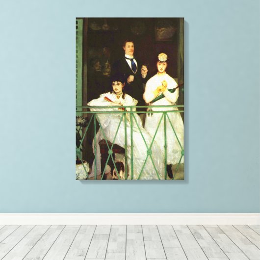 Toile Le Balcon (Le Balcon) d'Edouard Manet (Insitu (Plancher de Bois))
