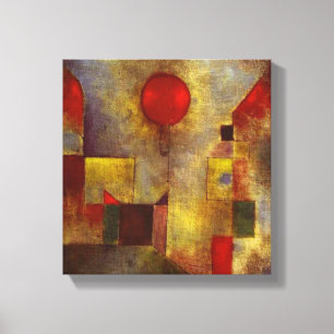 Toile Le ballon rouge de Paul Klee "" sur le tissu
