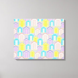 Toile Le Balnéaire Pastel Stripe Beach Huîts