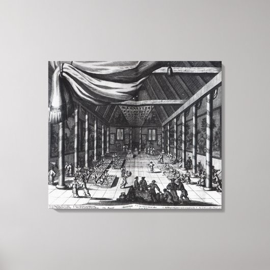 Toile Le Banquet royal, illustration (Recto)