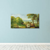 Toile Le baptême de l'Eunuch éthiopien (Insitu (Plancher de Bois))