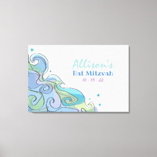 Toile Le bat mitzvah POUR LA PLAGE d'OCÉAN signent