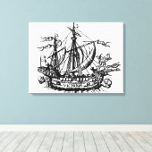 Toile Le bateau de Ferdinand Magellan 'Victoria' (Insitu (Plancher de Bois))