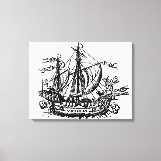 Toile Le bateau de Ferdinand Magellan 'Victoria' (Recto)