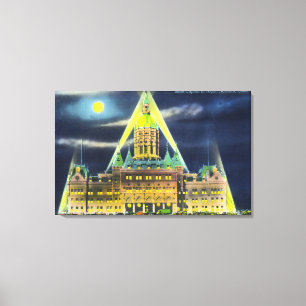 Toile Le bâtiment de capitol d'état la nuit