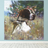 Toile Le beau pointeur dans le champ (Insitu (Plancher de Bois))