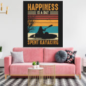 Toile Le bonheur est une journée passée à Kayak (Insitu(Salon))