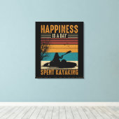 Toile Le bonheur est une journée passée à Kayak (Insitu (Plancher de Bois))