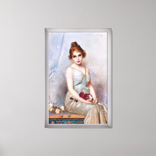 Toile Le Bouquet de Vittorio Matteo Corcos (Recto)