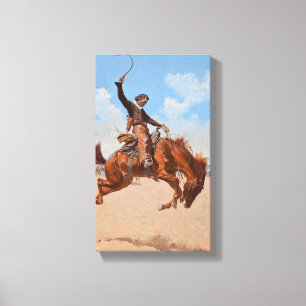 Toile Le Bronco Buster (par Frederic Remington)