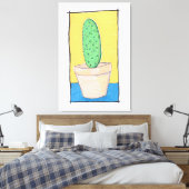 Toile Le cactus - art naïf - poire de pricks du désert (Insitu(Chambre))