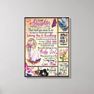 Toile Le cadeau de maman pour fille - À ma fille