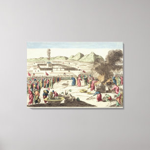 Toile Le camp des Israélites et le sacrifice du