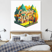 Toile Le camping c'est la vie (Insitu(Chambre))