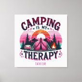 Toile Le Camping Est Ma Thérapie (Recto)