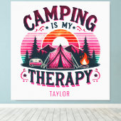 Toile Le Camping Est Ma Thérapie (Insitu (Plancher de Bois))