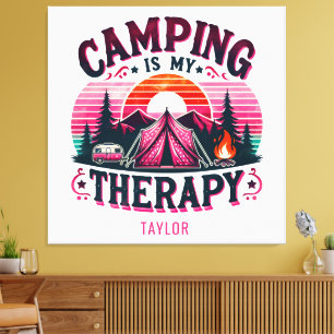 Toile Le Camping Est Ma Thérapie