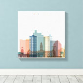 Toile Le Cap, Afrique | Ville Skyline (Insitu (Plancher de Bois))