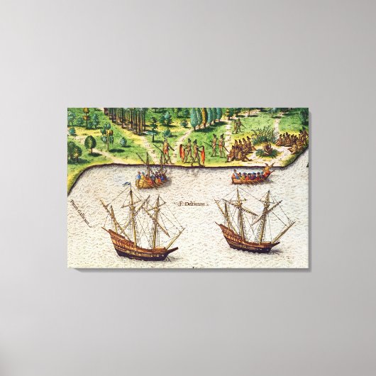 Toile Le Cap de Floride et le Dolphin River (Recto)