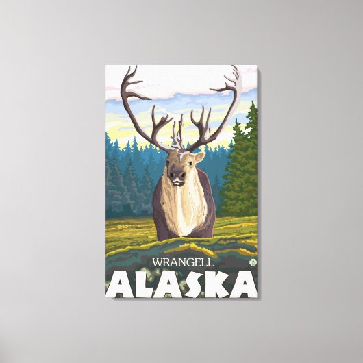 Toile Le caribou dans la nature - Wrangell, Alaska (Recto)