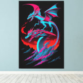 Toile Le Cavalier de Surf du Dragon (Insitu (Plancher de Bois))