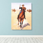 Toile Le cavalier par Frederic Remington (Insitu (Plancher de Bois))