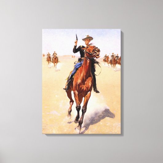 Toile Le cavalier par Frederic Remington (Recto)