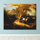 Toile Le cavalier sans tête poursuivant la grue d'Ichabo (Insitu (Plancher de Bois))