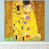 Toile Le célèbre tableau de Gustav Klimt, The Kiss. (Insitu (Plancher de Bois))