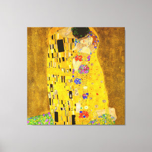 Toile Le célèbre tableau de Gustav Klimt, The Kiss.