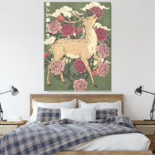 Toile Le Cerf et les Roses Beau (Insitu(Chambre))